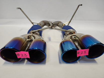 22+ WRX Blemished Muffled AxleBack Exhaust System With Blue Tips #23