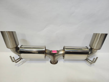 08-16 Mitsubishi Evo X V3 Dual Muffler Exhaust System Blemished #75