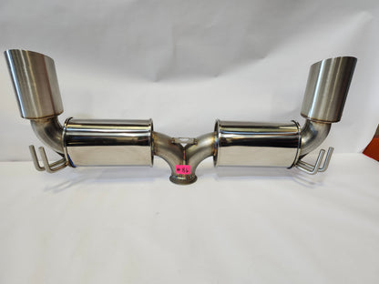 08-16 Mitsubishi Evo X V3 Dual Muffler Exhaust System Blemished #86